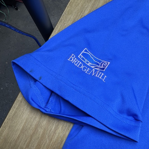 Donald Ross Short Sleeve Golf Polo Shirt Mens L Blue Casual Logo Performance - Picture 5 of 8